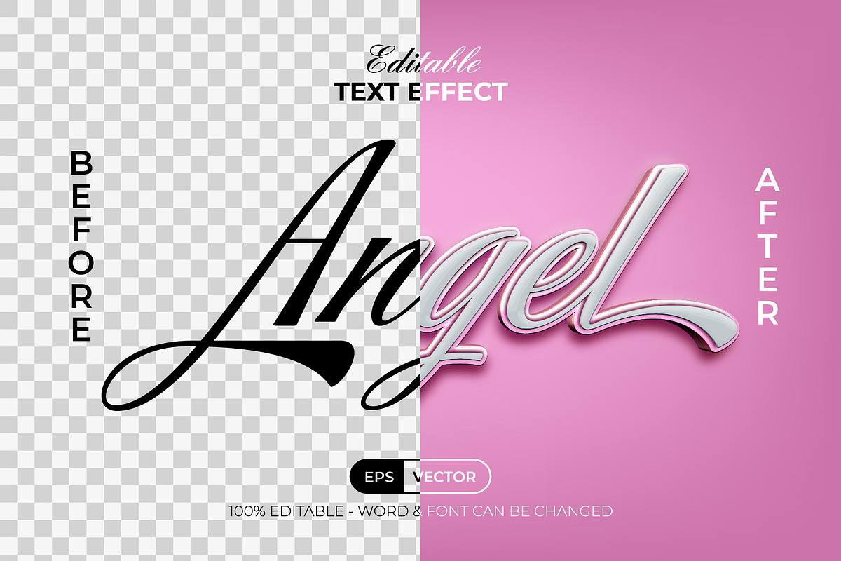 Angel Pink Text Effect Style, a Layer Style Add-On by Mockmenot (Photo 2 of 2)