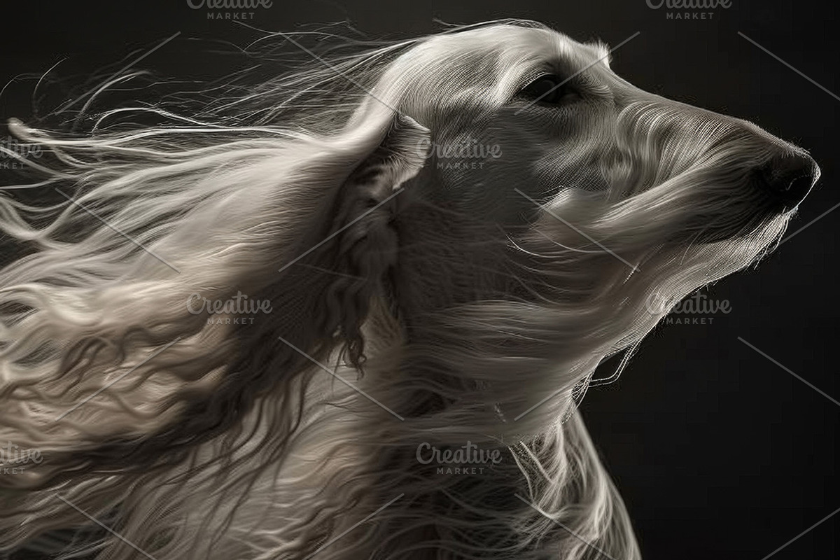 Dogs with long hair. 111 images, an Animal Photo by Handmadefont (Photo 4 of 15)