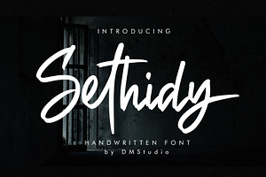 Sethidy - Handwritten Font, a Script Font by Dm Studio