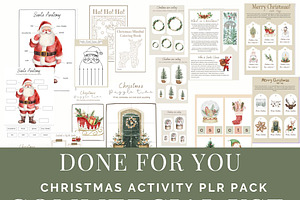 Christmas activity pack - plr kids, a Templates & Theme by BarefootChild studio
