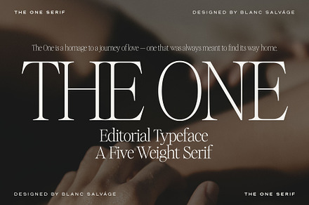 The One Editorial Serif, a Font by Blanc Salváge