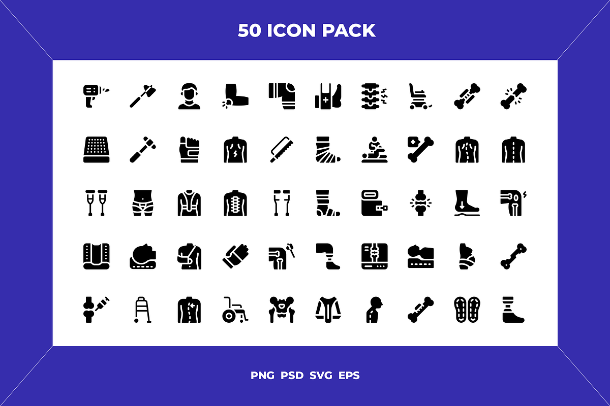 Orthopedics icons, an Outline Icon by Wencory (Photo 1 of 2)