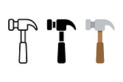 Hammer Tool Vector Icon Pack, a Solid Icon by Artonix (Thumbnail 2 of 2)