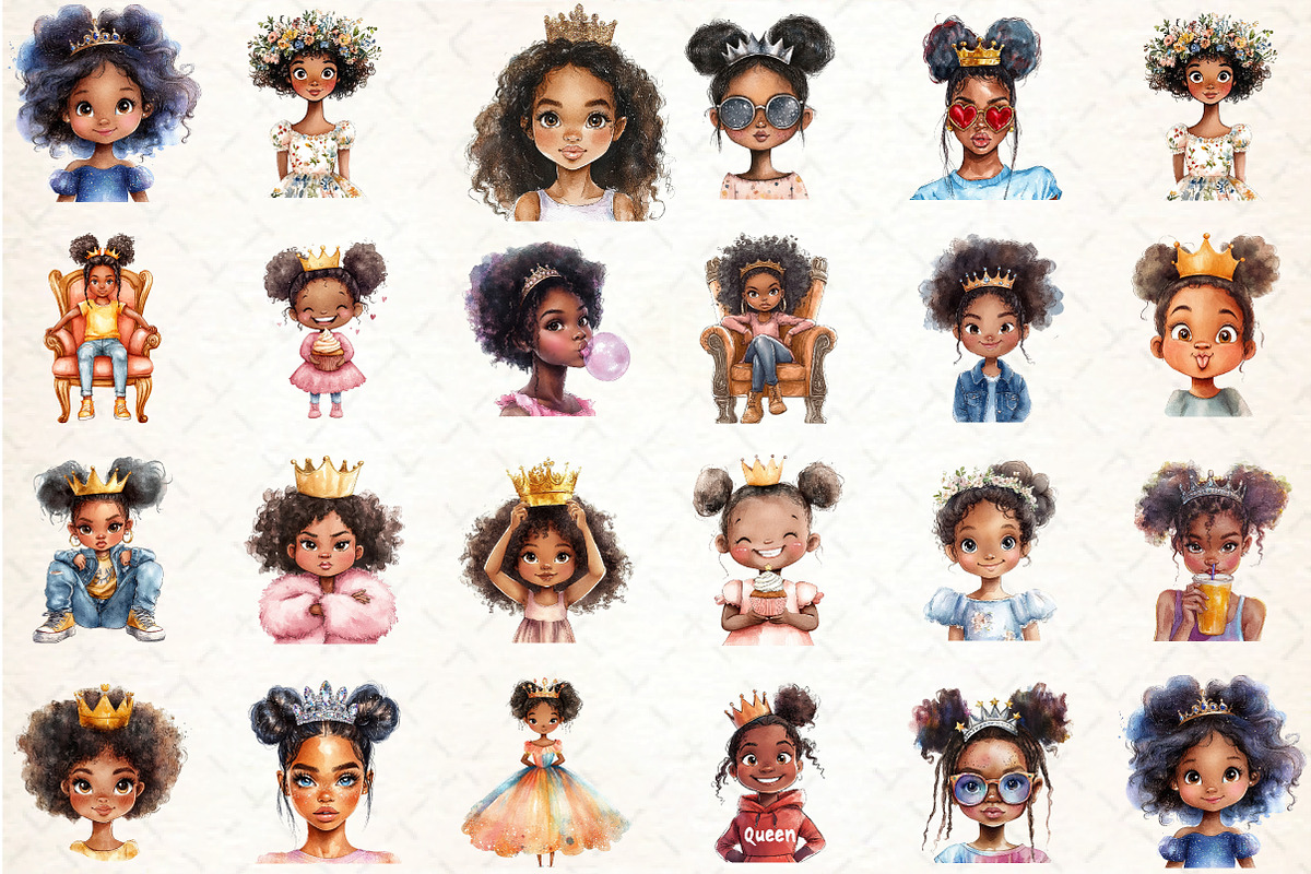 Quirky African American Girl, an Illustration by DreamCafeArt (Photo 2 of 3)