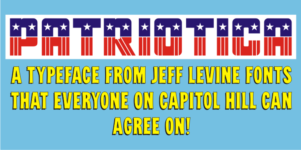 Patriotica JNL, a Font by Jeff Levine Fonts
