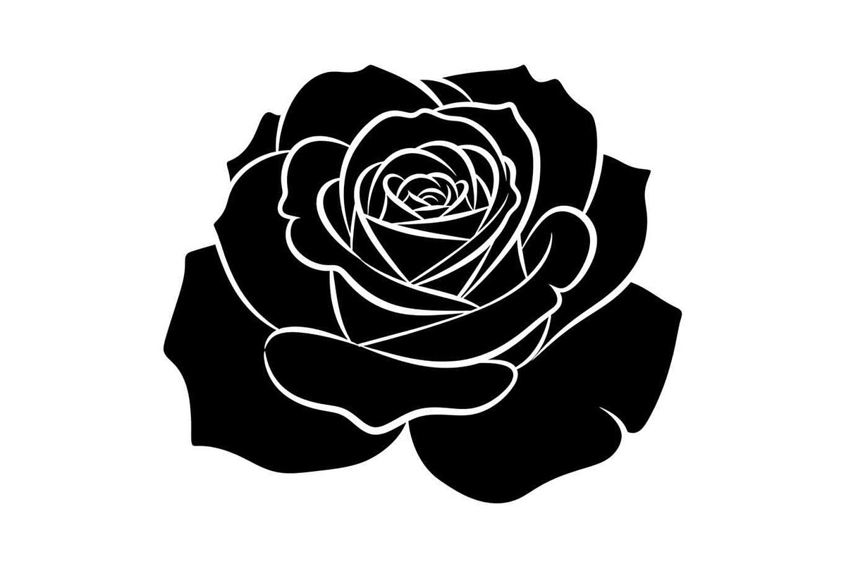 50 Black Rose Silhouette Vector Bund, an Illustration by Gaye Art (Photo 37 of 51)