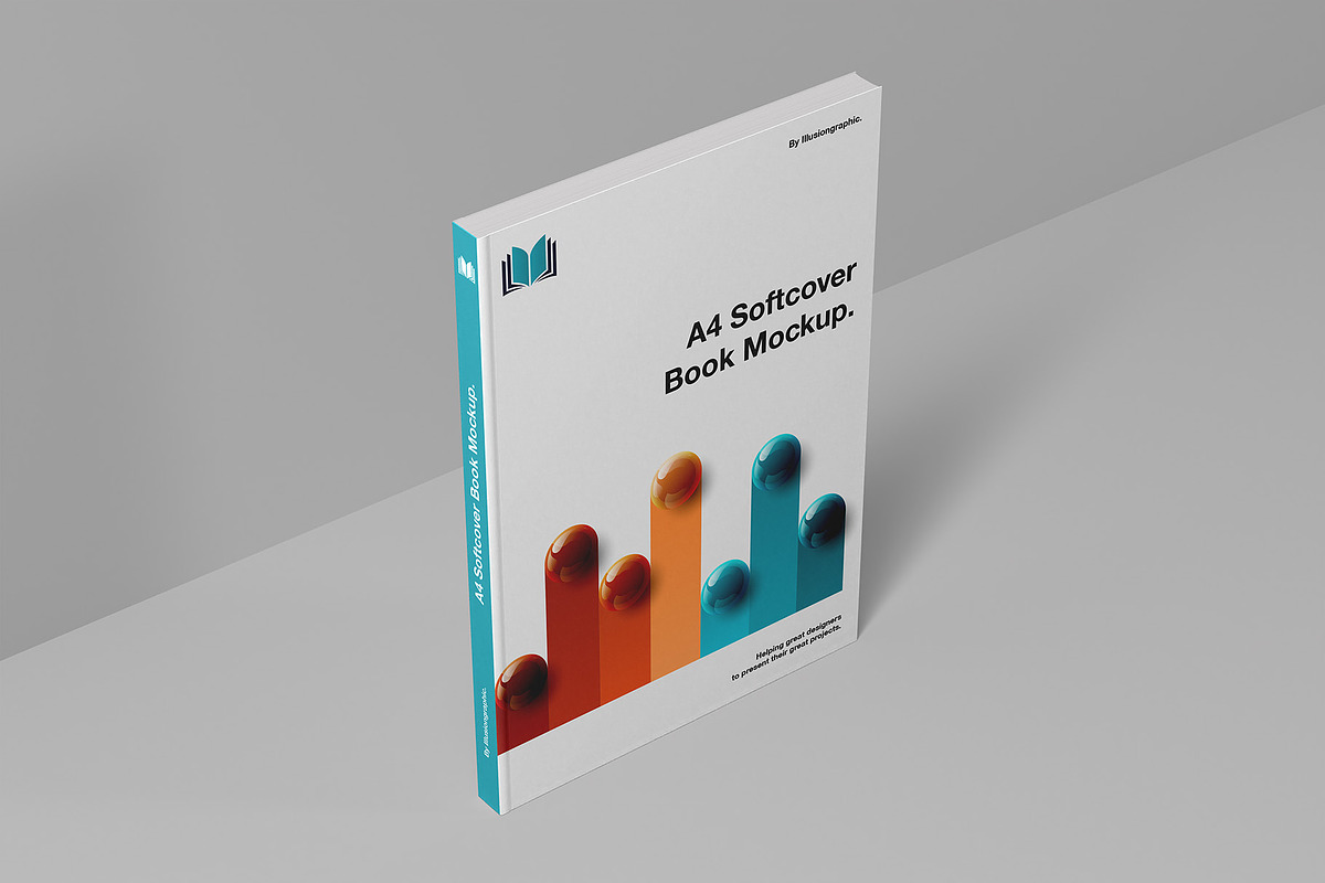 A4 Softcover Book Mockup - 10 views, a Books & Magazine Mockup by Illusiongraphic (Photo 2 of 25)