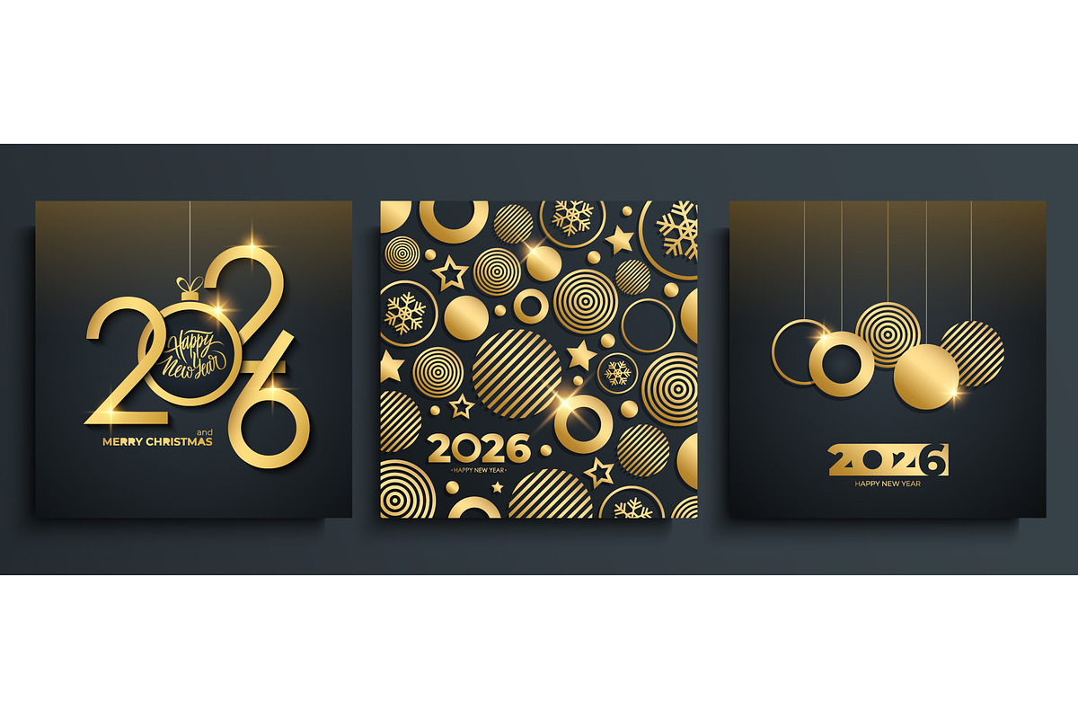 2026 Happy New Year Set, a Graphic by Finevector (Photo 1 of 3)