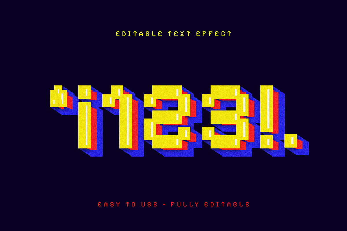 Retro Pixel Arcade Text Effect preview 2