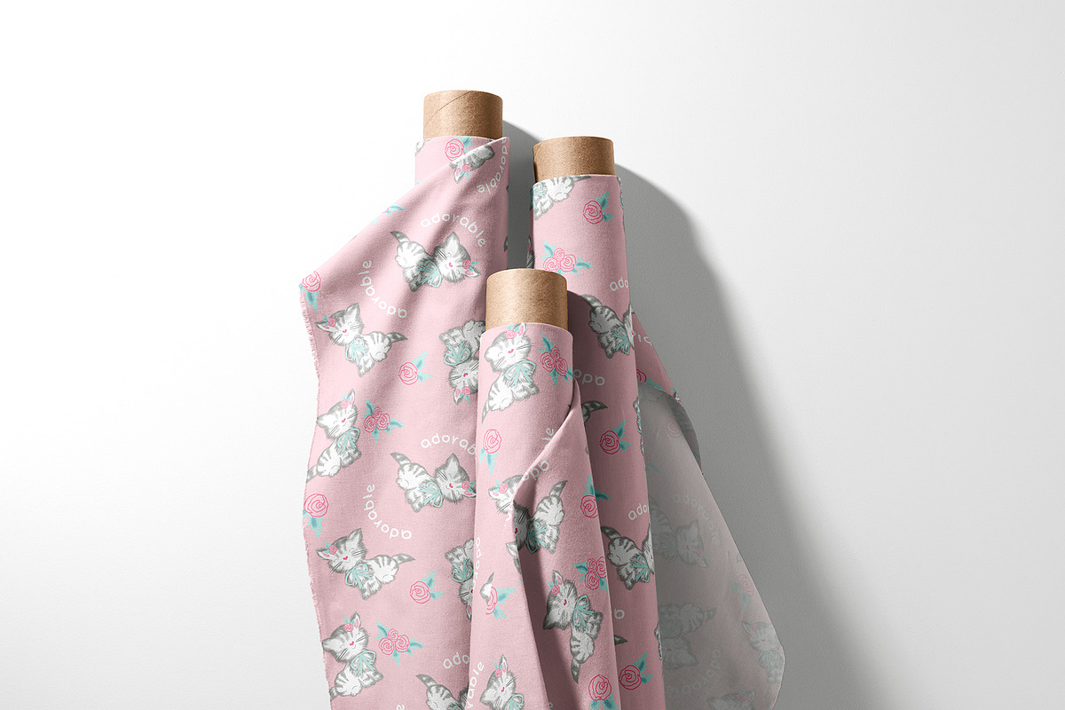 Adorable Kitten Seamless Pattern, a Pattern Graphic by StudioGlouna (Photo 5 of 5)