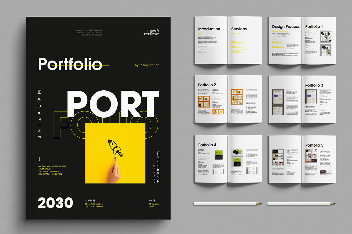 Minimal Portfolio Magazine Template