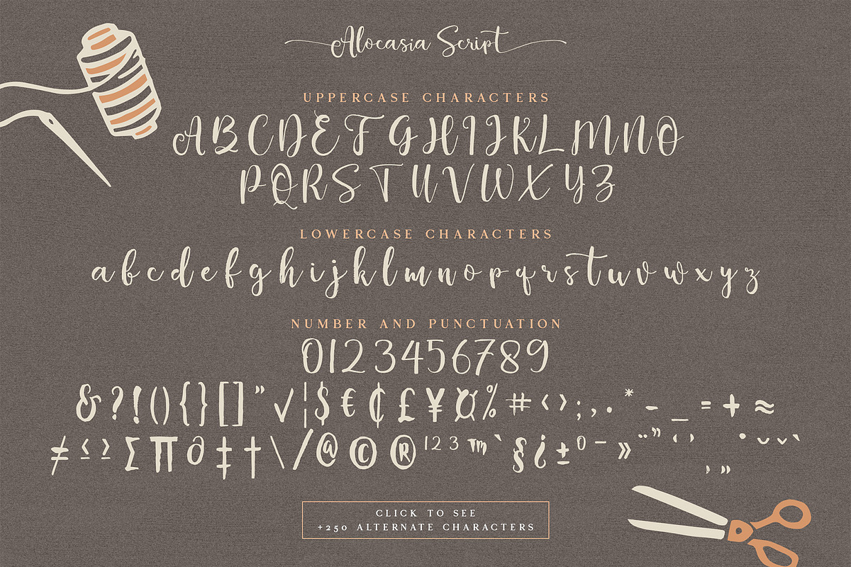 Alocasia-Trio Font Combination, a Script Font by Burntilldead (Photo 12 of 17)