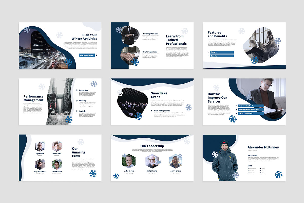 Winter Theme Google Slides Template, a Presentation Template by Flat Icons (Photo 3 of 4)