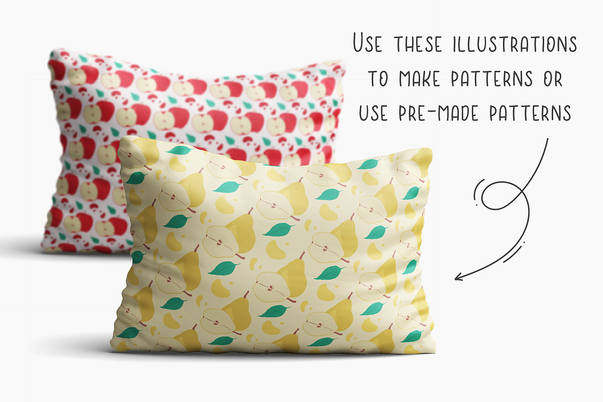 Pears and apples illustrations, a Decorative Illustration by Wander Designs (Photo 3 of 7)