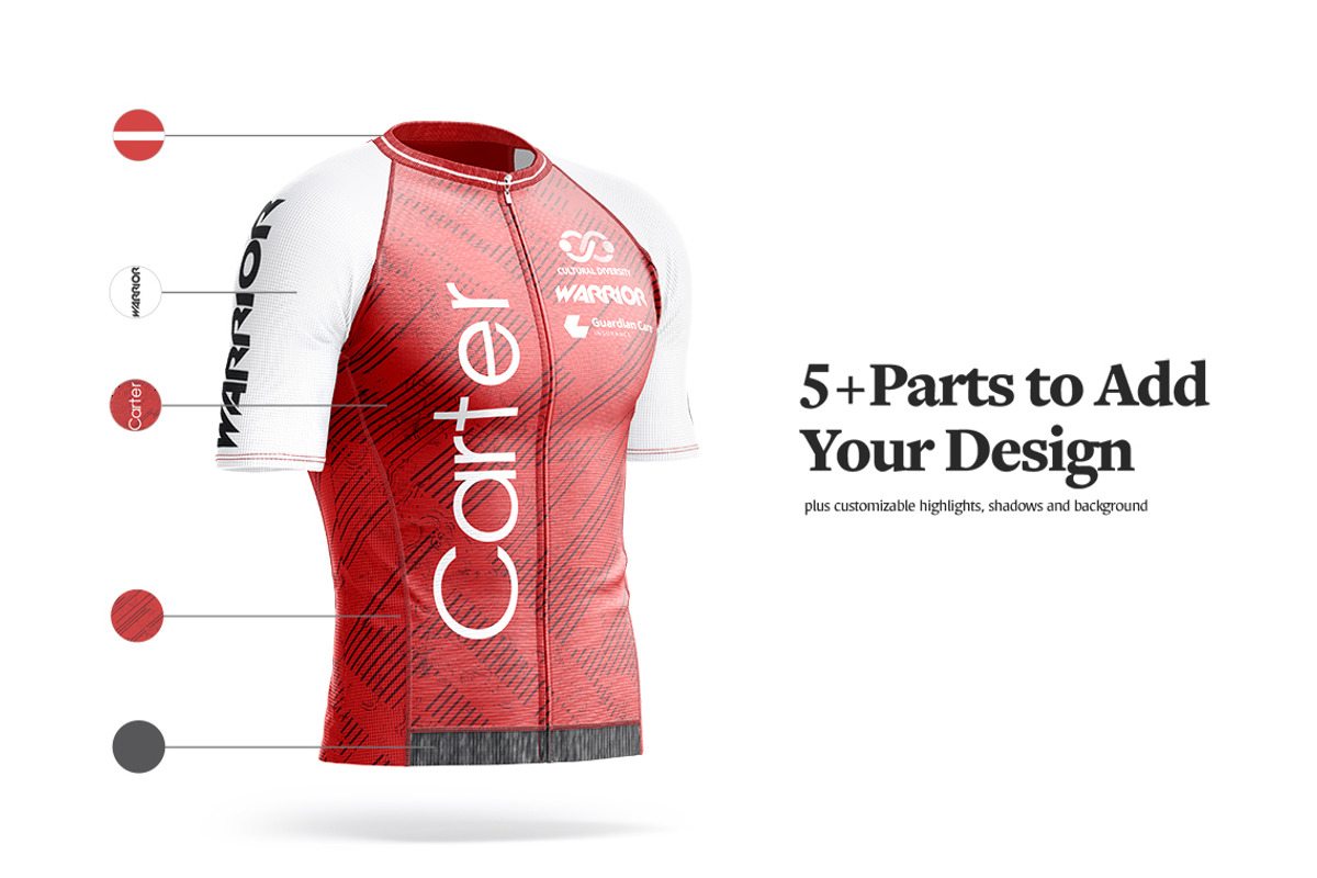 Cycling Jersey Mockups Set, a Shirt Mockup by rebrandy (Photo 4 of 10)