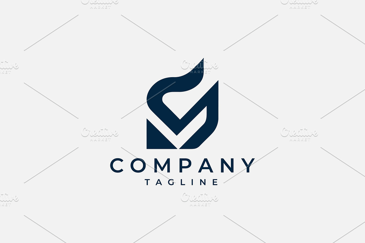 Abstract SM Monogram Logo, a Branding & Logo Template by Vectorium Studio (Photo 2 of 2)
