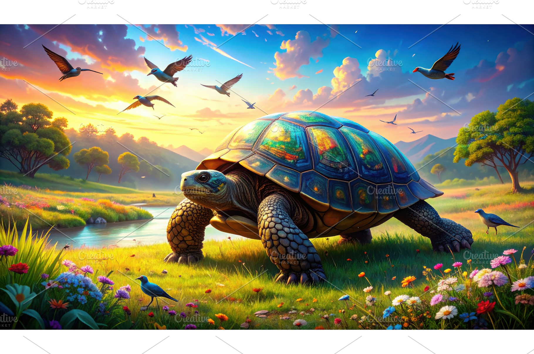 A fantasy scene of a giant tortoise, a Nature Photo by Igor Tichonow