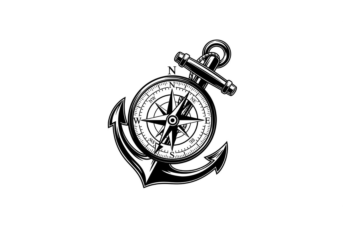 Nautical Anchor Compass Bundle, an Illustration by Creativeshirt (Photo 3 of 31)