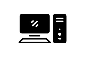 Computers monitor solid icon, a Solid Icon by Creative priyanka