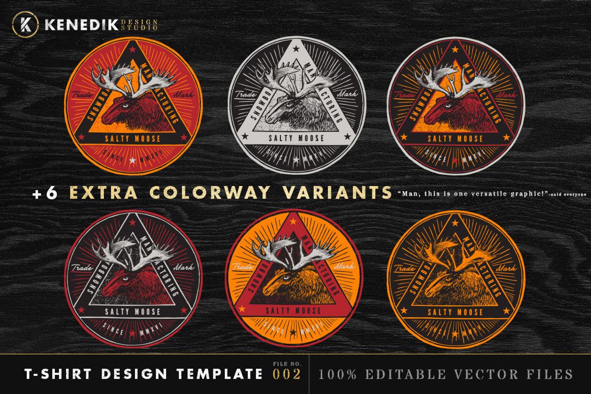 T-Shirt Design Template 002, an Object Graphic by KENEDIK DESIGN STUDIO (Photo 2 of 4)