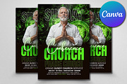 Praise & Worship Church Flyer Canva, a Flyer Template by Psd Templates (Thumbnail 2 of 3)