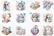 Cozy romantic spring clipart, an Illustration by RobertsArt (Thumbnail 3 of 7)