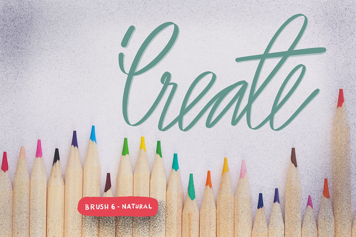 The Lucky Procreate lettering kit, a Brush Add-On by YokoBlue (Photo 9 of 10)