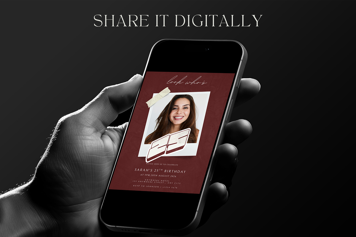25th Birthday Invitation Template, an Invitation Template by InvitingStorys (Photo 6 of 12)