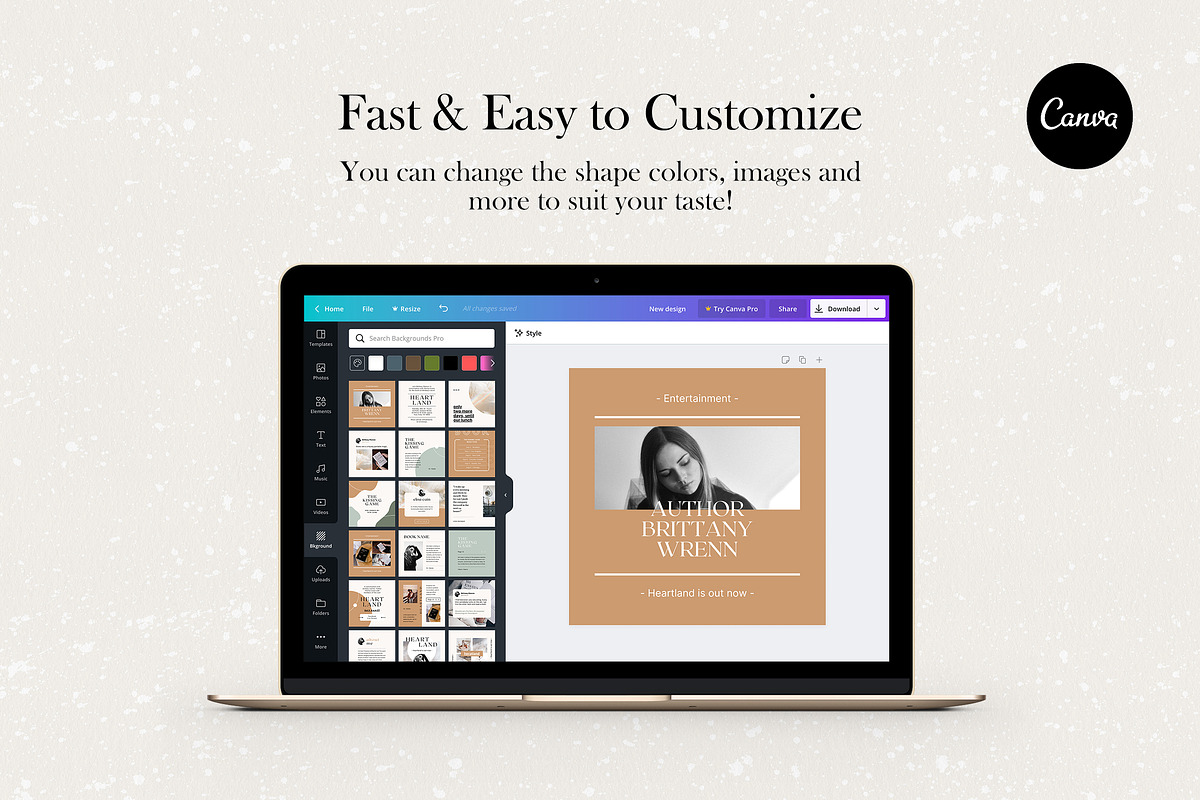 Writers Social Media Pack - Canva, a Social Media Template by Crevo Studio (Photo 3 of 11)
