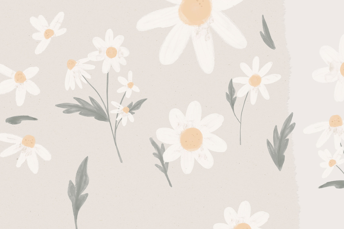 WATERCOLOR DAISY / illustration set, an Illustration by KruthDesign (Photo 6 of 7)
