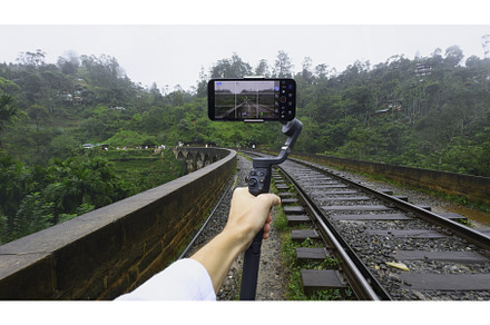 Shooting of trip on tripod phone, a Nature Photo by Media Whale Stock