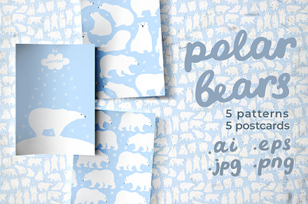 Polar bears, an Animal Illustration by pineart