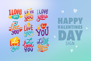 Vector Set Of Love