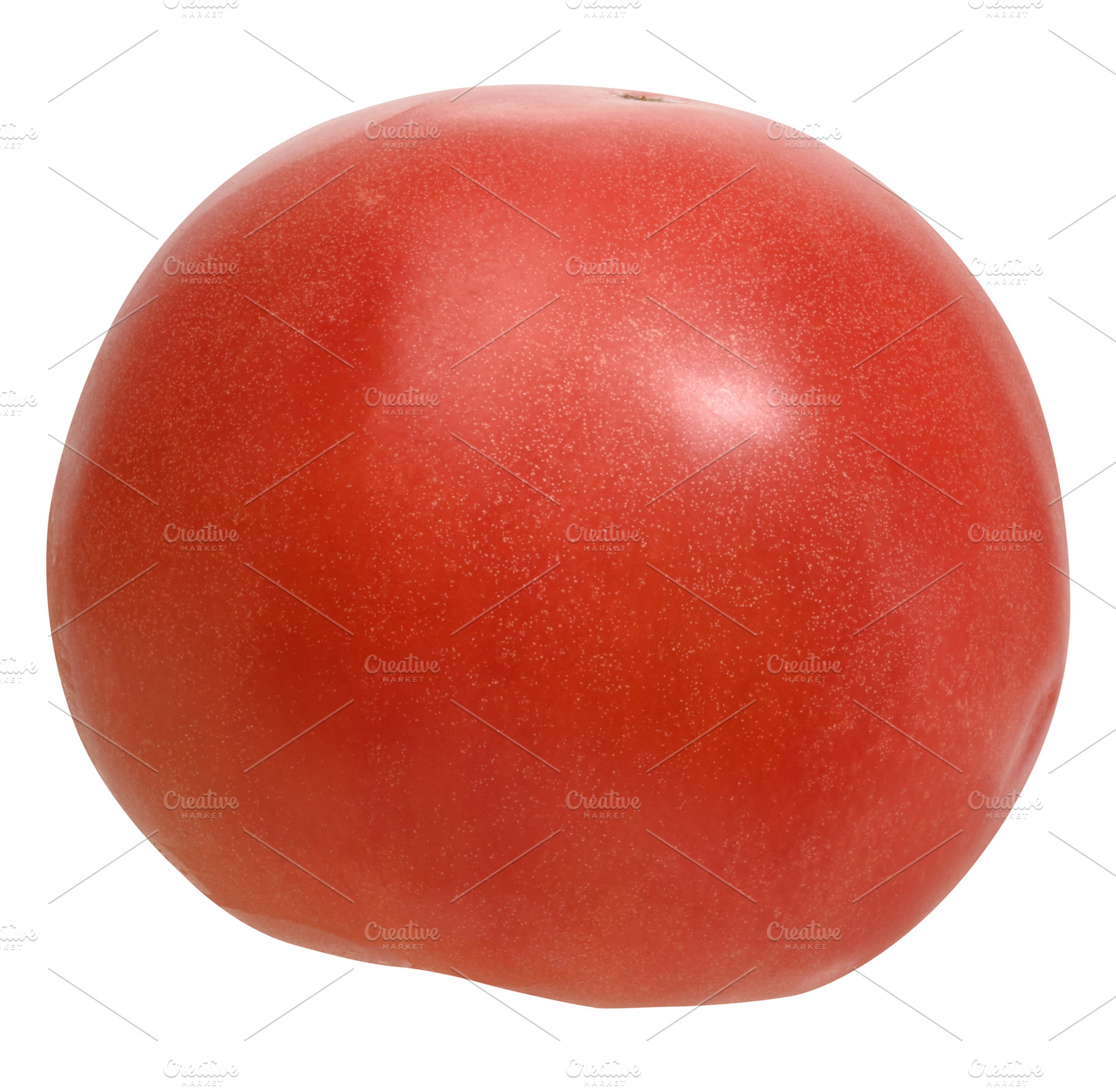 Whole red ripe tomato on isolated background, a Food & Drink Photo by ndanko