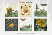 Autumn in the forest. Art set, an Animal Illustration by Shusha Guna Art (Thumbnail 4 of 12)