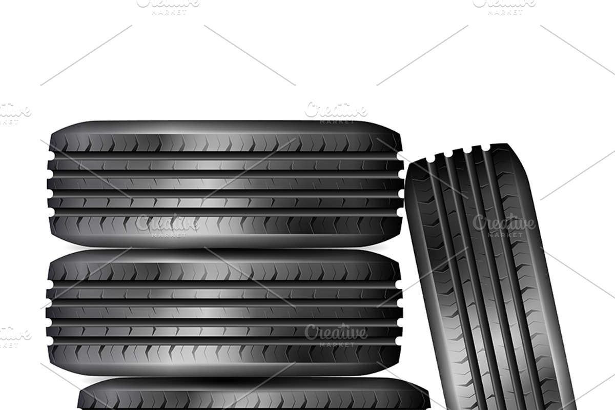 Tires and Tire Tracks, an Object Illustration by TAlex (Photo 2 of 6)