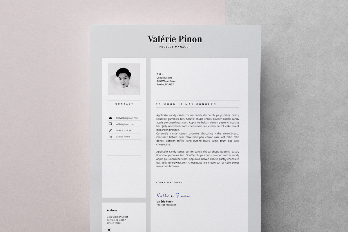 Resume Template 3 page / Valérie, a Resume Template by This Paper Fox (Photo 3 of 5)