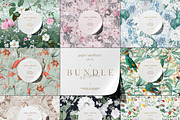 Floral Pattern Pack Bundle of 8, a Pattern Graphic by paper aesthetic (Thumbnail 1 of 9)