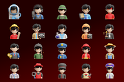 Male Professions 3D Icon Pack, a Characters & Person 3D Model by Bartama Graphic (Thumbnail 2 of 2)