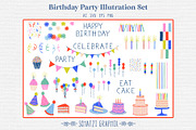 Birthday Party Illustration Set, an Object Illustration by Schatzi Graphik (Thumbnail 6 of 7)
