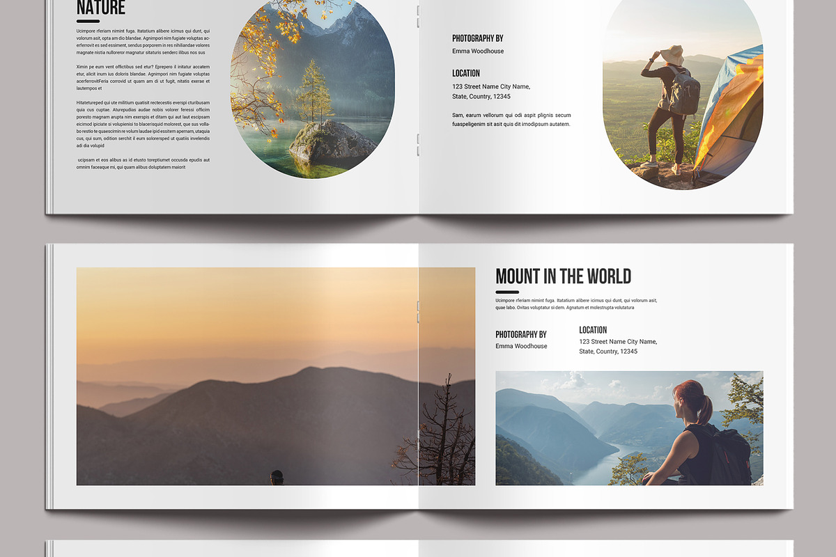 Photobook Landscape Template Layout, a Magazine Template by MightyDesign (Photo 6 of 9)