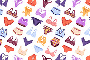 Female lingerie set + backgrounds, an Object Illustration by PaperTrident (Thumbnail 9 of 10)