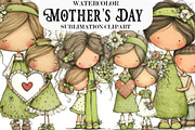 Whimsical Mother’s Day Clipart, a Seasonal Illustration by Designking (Thumbnail 1 of 5)