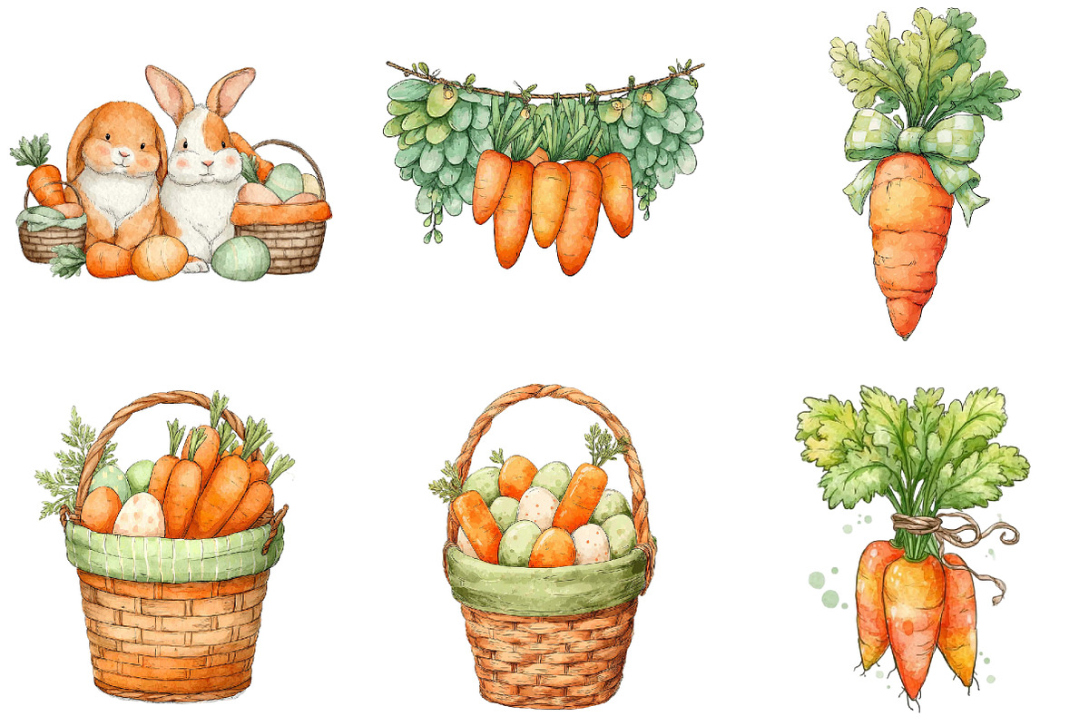 Watercolor Easter Bunny Clipart, an Illustration by Sublimation Artist (Photo 7 of 7)