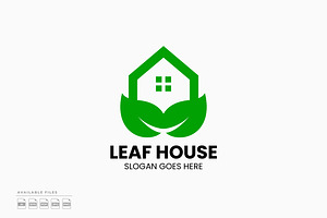 Leaf House Logo, a Branding & Logo Template by Zeer Graphic