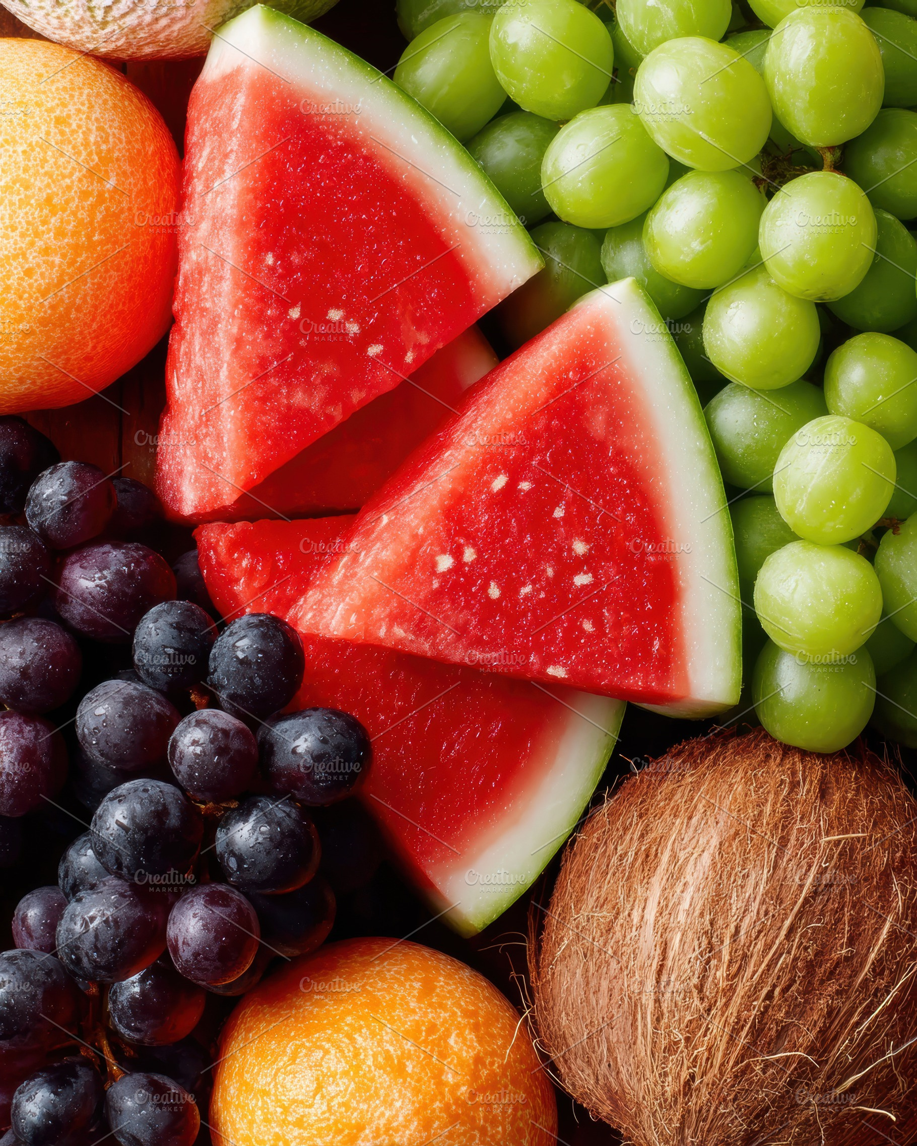 Vibrant Fresh Fruit Arrangement, a Food & Drink Photo by Virgo Studio