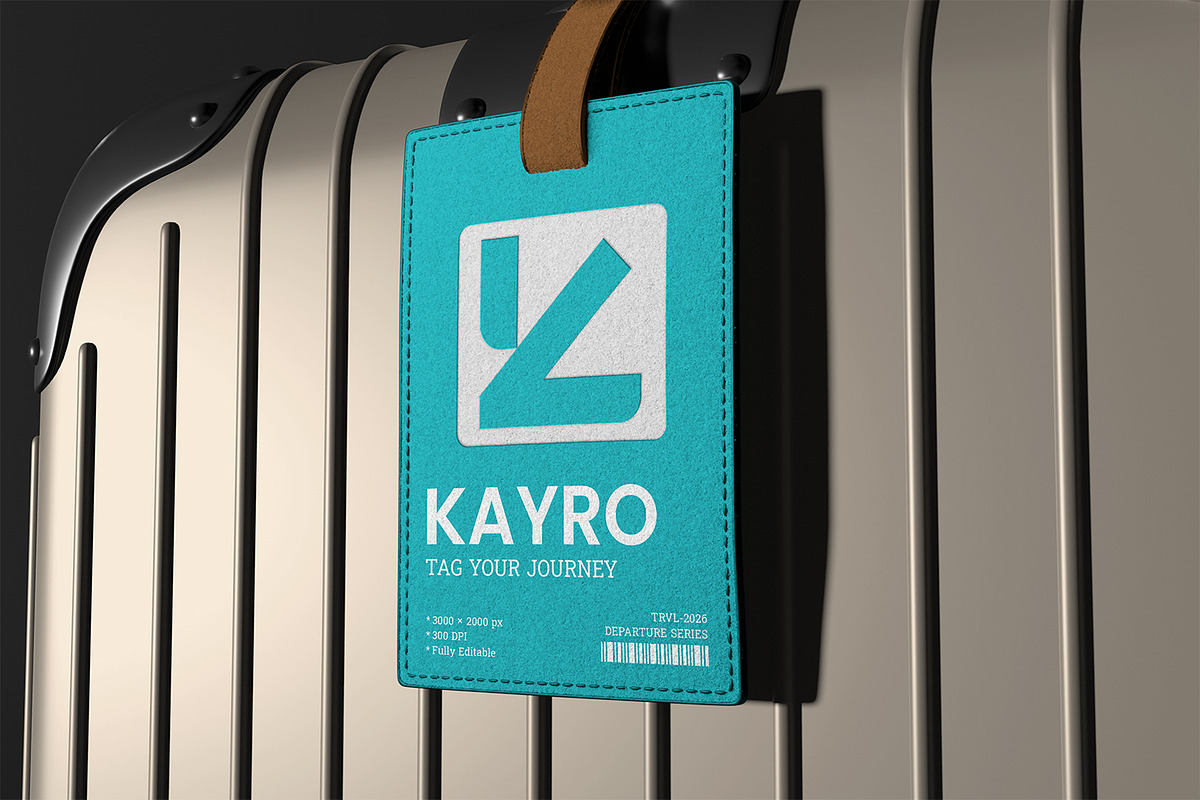 Travel Luggage Tag Mockup, an Advertising Mockup by Nathatype (Photo 4 of 9)