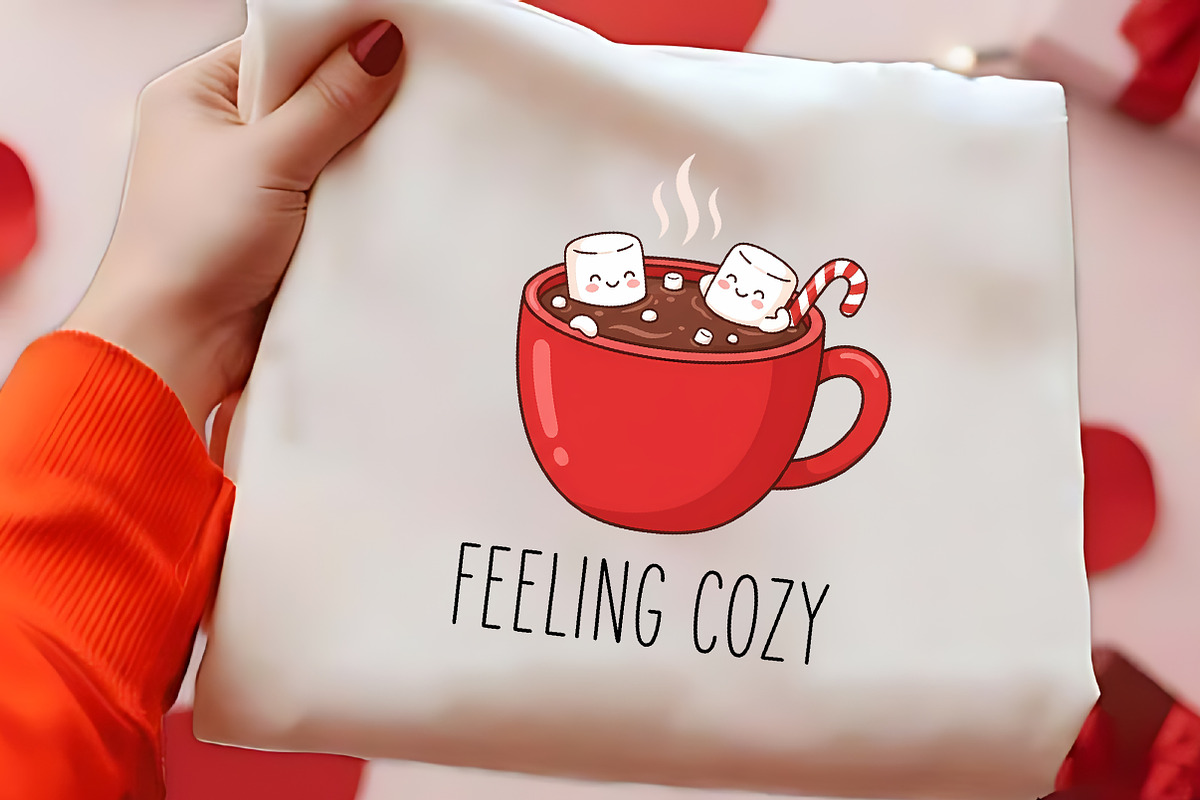 Feeling Cozy Hot Cocoa Mug PNG, a Seasonal Illustration by CrexoraLab (Photo 2 of 4)
