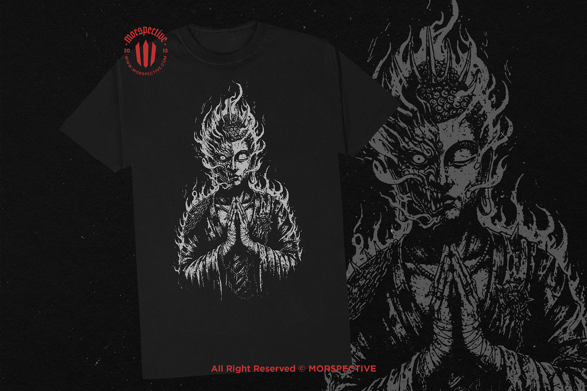 10 Bundle Dark Art Buddha Burning, an Illustration by Morspective (Photo 4 of 7)