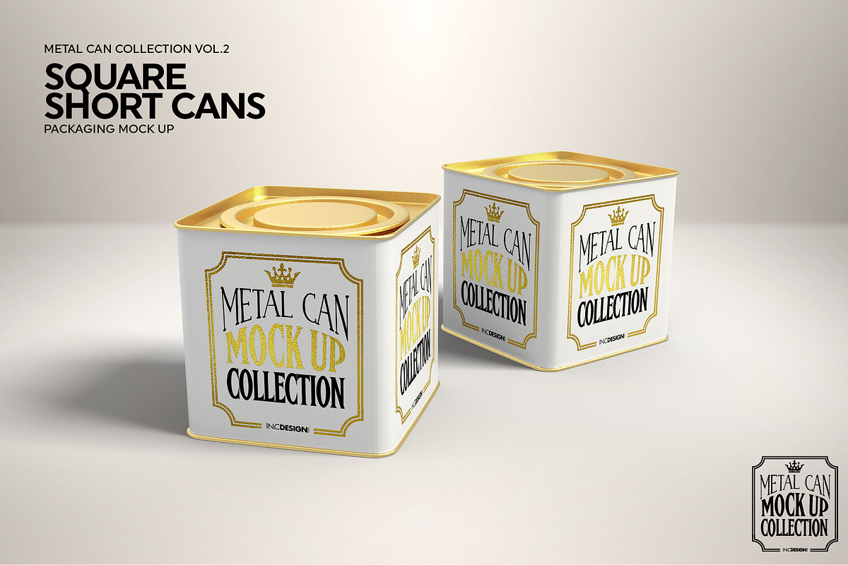 Short Square Lid Cans Mockup, a Product Mockup by INCDesign (Photo 6 of 8)